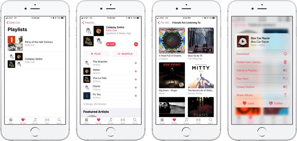User profiles and playlist sharing in Apple Music