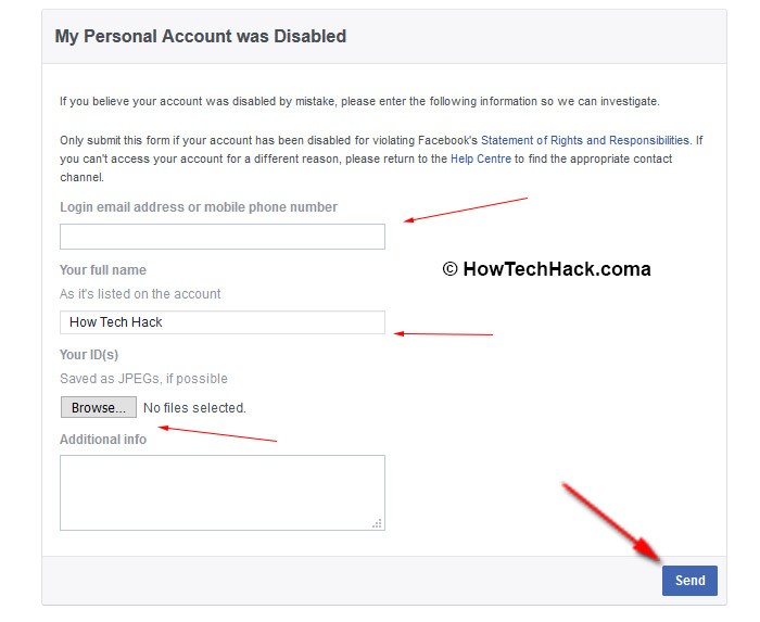 Recover disabled facebook account