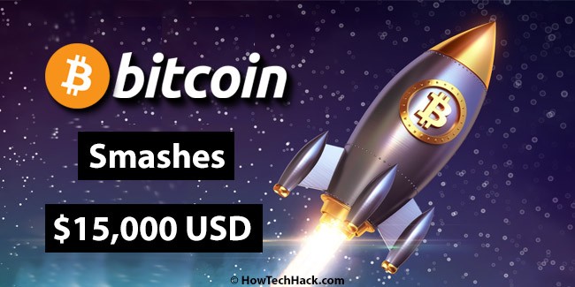 The Price of Bitcoin Smashes $15,000 USD Mark