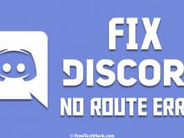 Discord No Route Error